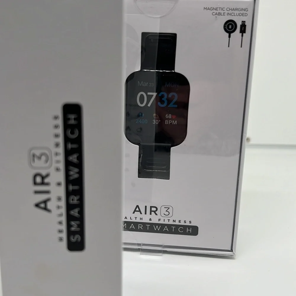 ITOUCH Air 3 Unisex Heart Rate Black Strap Smart Watch 44mm